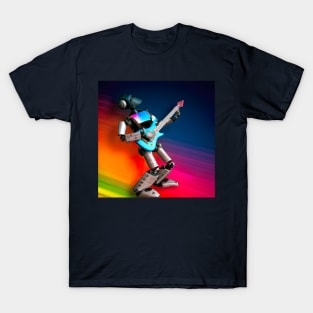 Rock star Robot on guitar T-Shirt